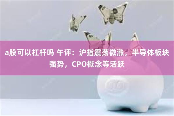 a股可以杠杆吗 午评：沪指震荡微涨，半导体板块强势，CPO概念等活跃